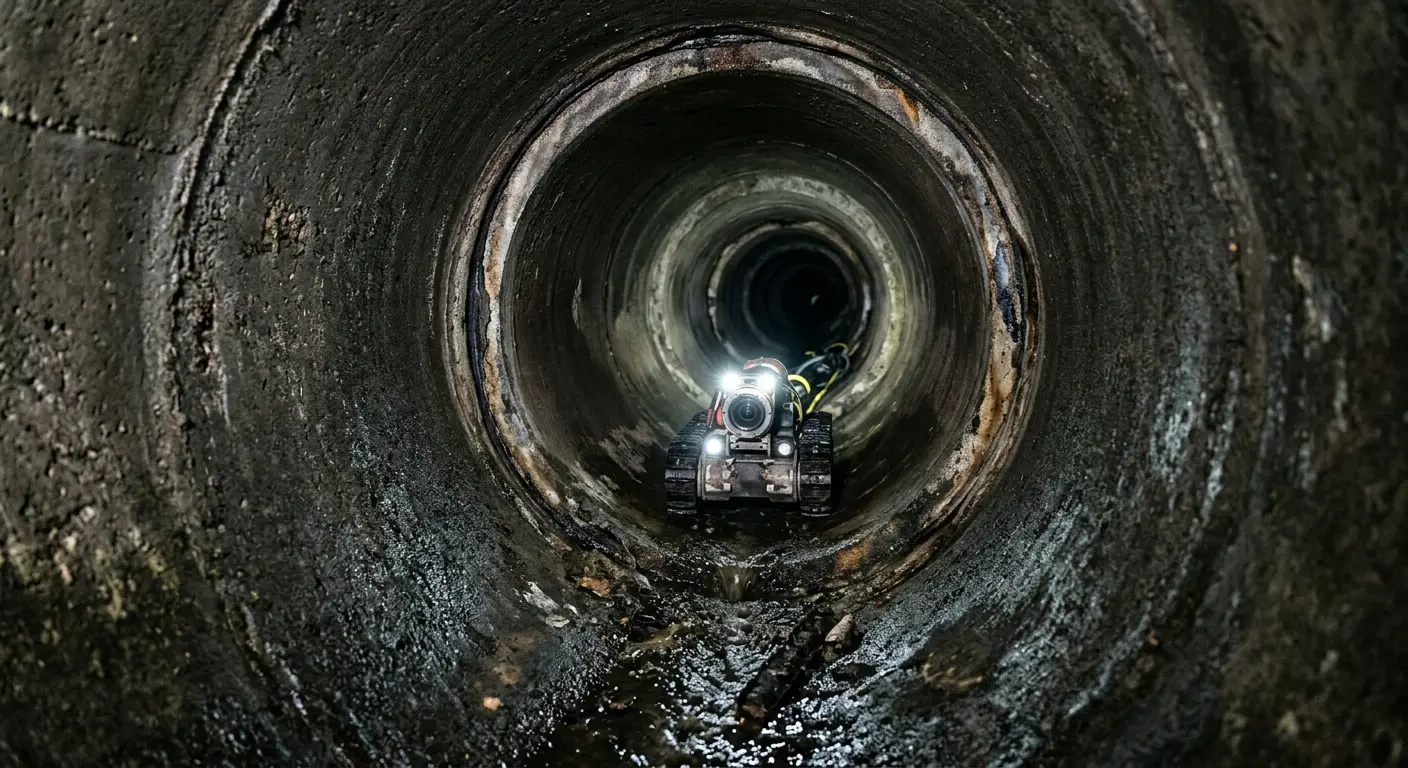 Robotic sewer camera inspecting pipe interior for Sewer Line Repair in Palatka